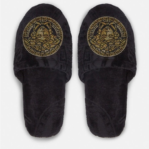 Versace home soft bath slippers NWOT - Picture 1 of 3